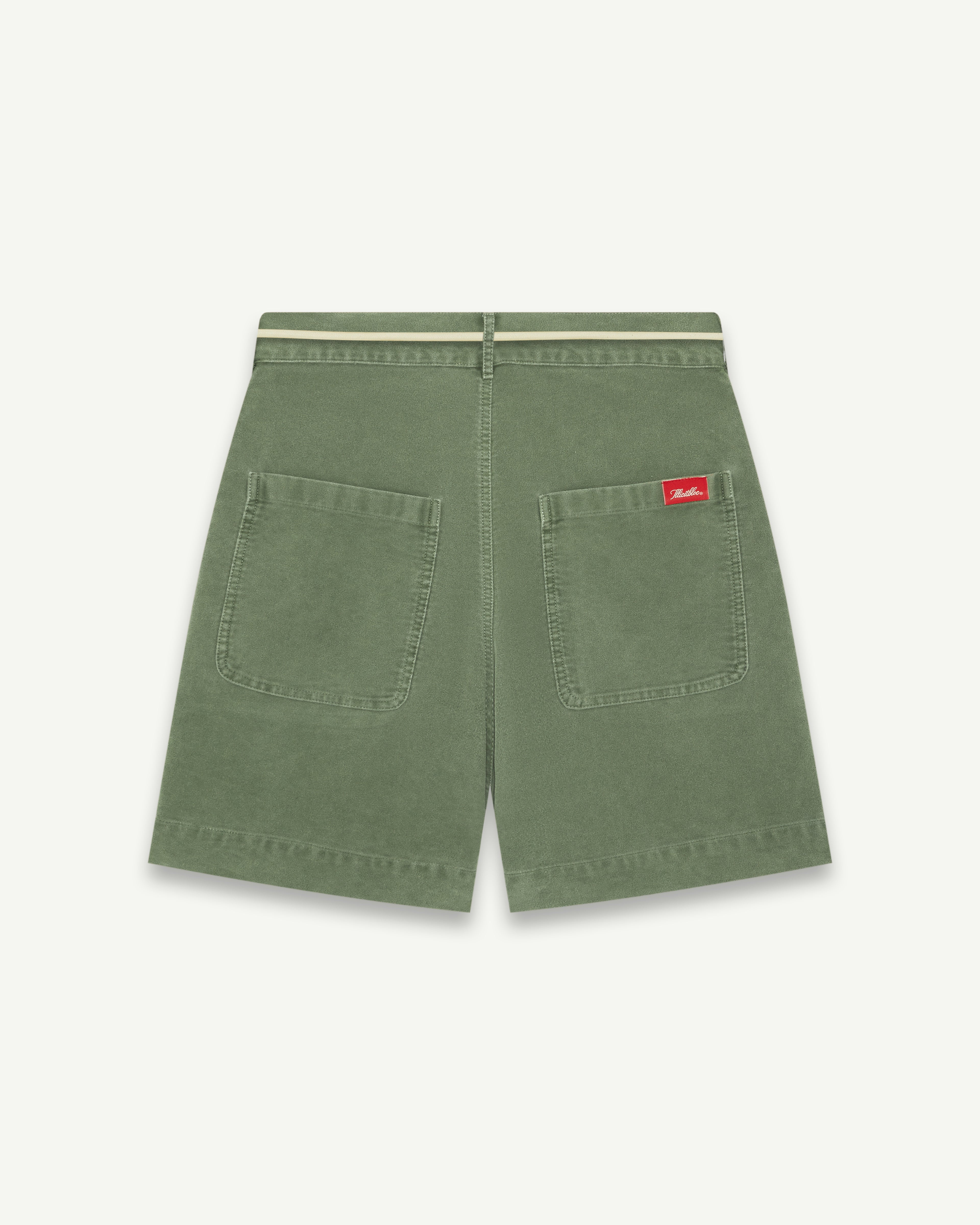 MOLESKIN FATIGUE SHORTS - MOSS GRAY