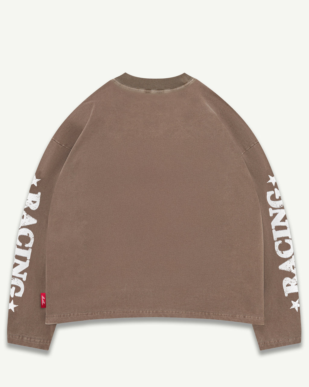 MOTOR OIL LONG SLEEVE T-SHIRT - WASHED BROWN