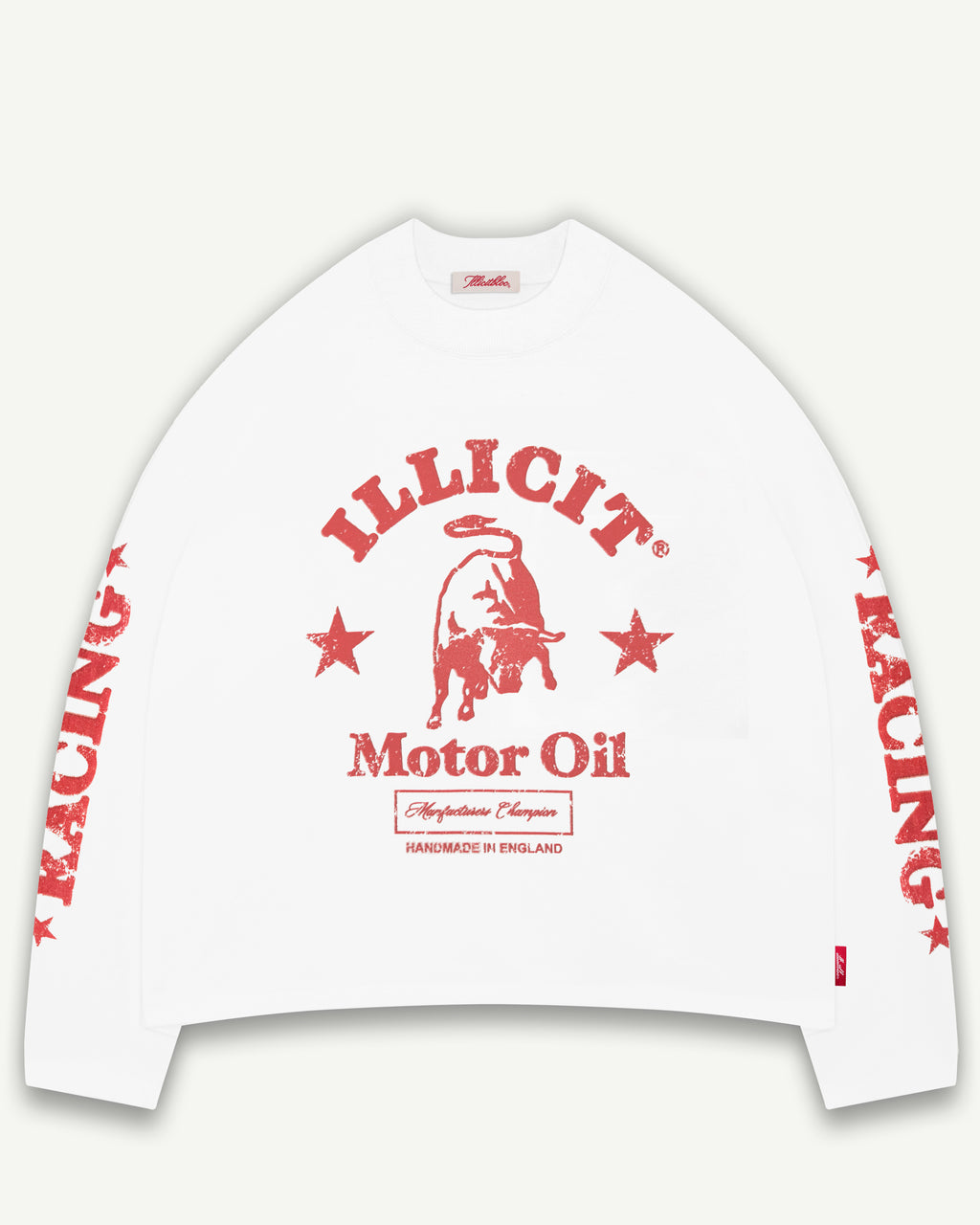 Motor Oil Long Sleeve T-shirt - White