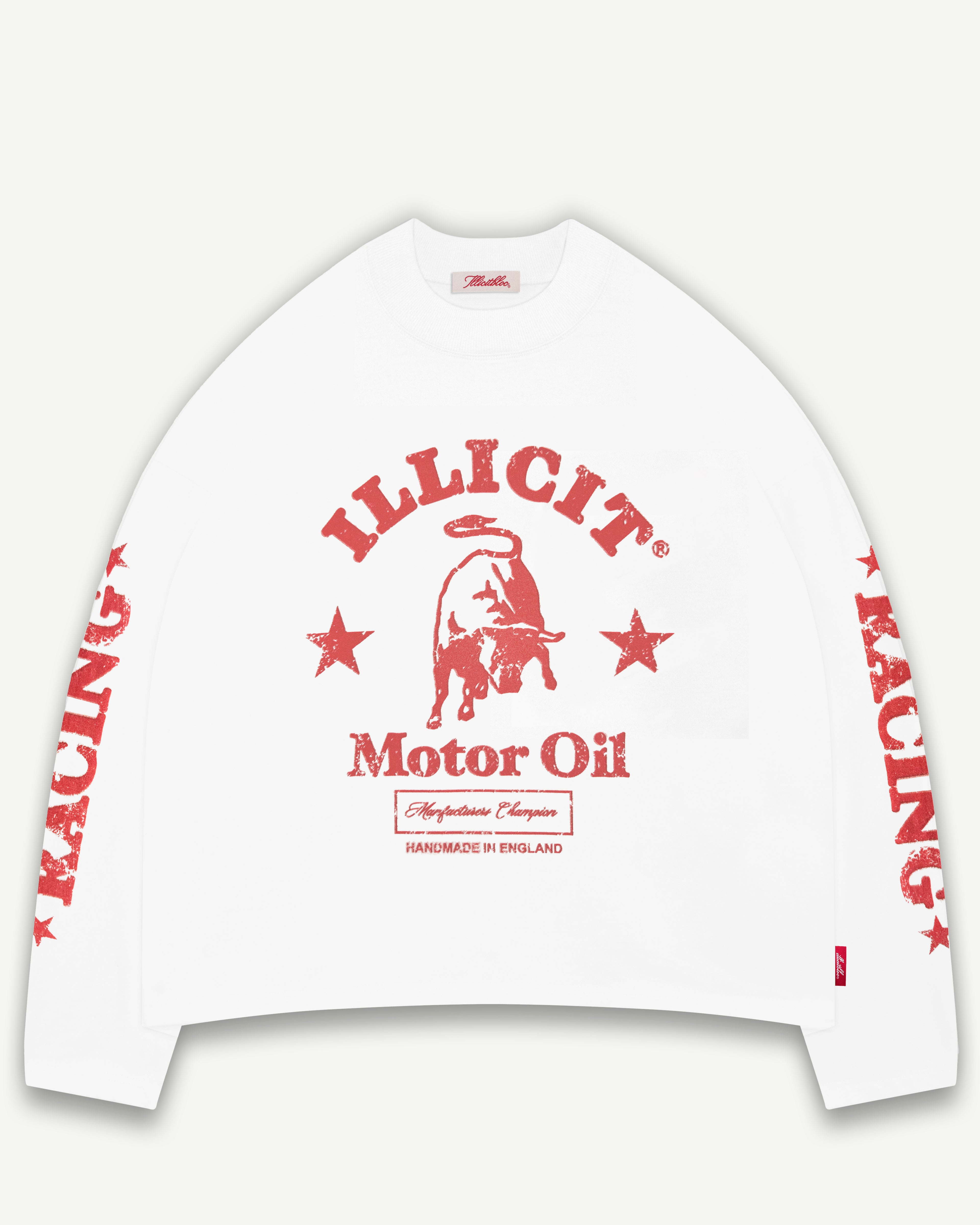 Motor Oil Long Sleeve T-shirt - White