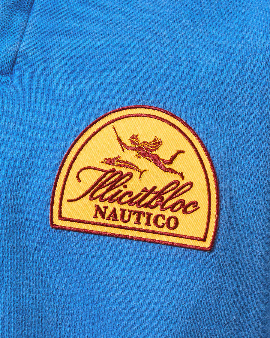 NAUTICO IRONWEAVE™ HENLEY CREWNECK - COBALT