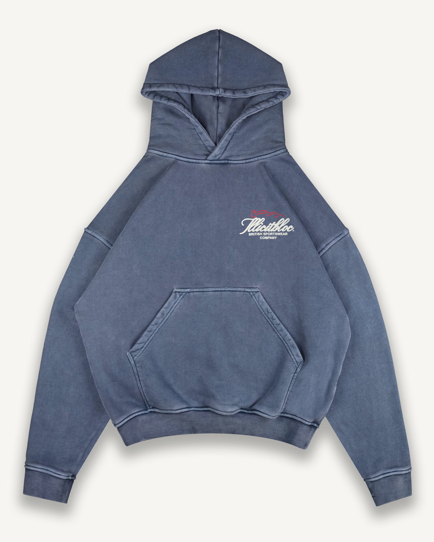 SILHOUETTE HOODIE - WASHED NAVY