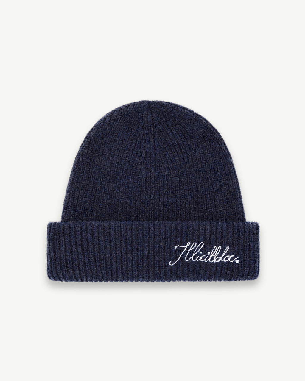 LAMBSWOOL ANGLER BEANIE - NAVY