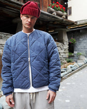 Load image into Gallery viewer, QUILTED BOMBER - WASHED NAVY
