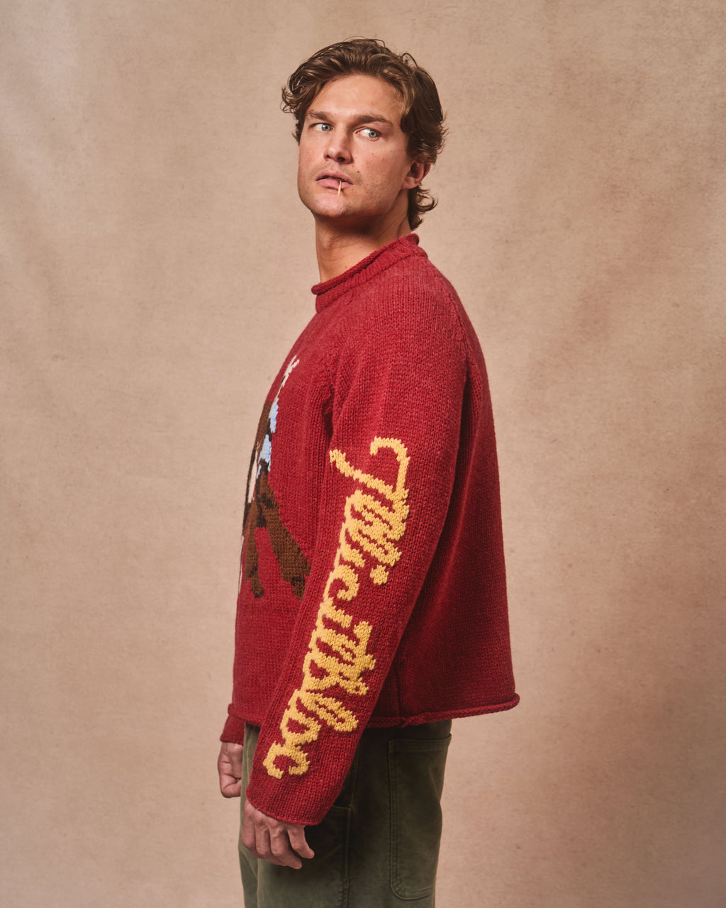 LASSO ROLLNECK PULLOVER - RED (SOLD OUT)