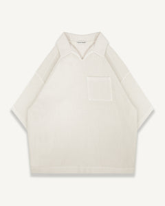 SHORT SLEEVE DRILL TOP - OYSTER