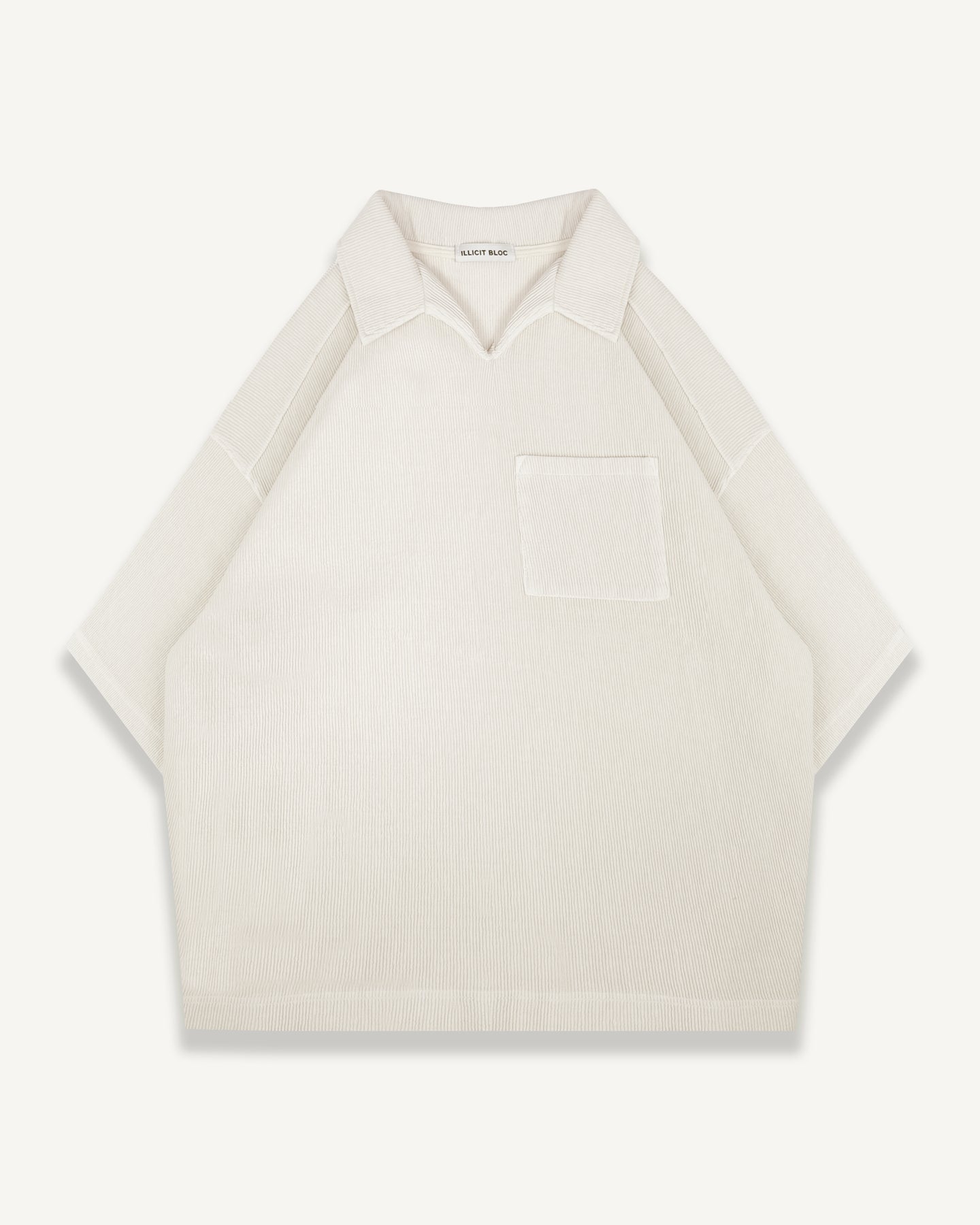 SHORT SLEEVE DRILL TOP - OYSTER