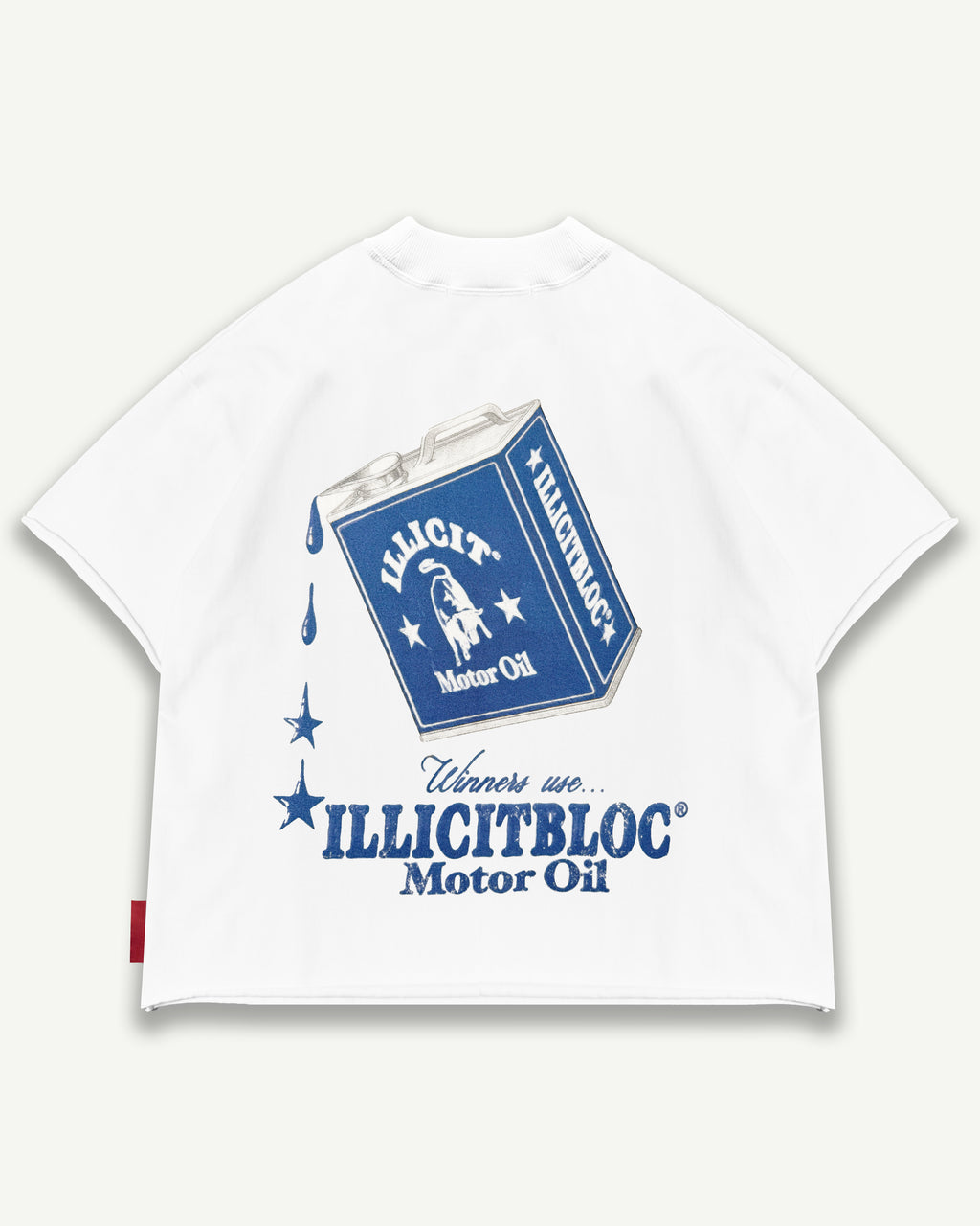 Oil Can Raw Hem T-shirt - White