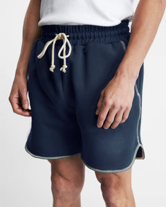 OVERLOCK RUNNING SHORTS - NAVY