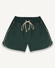 Load image into Gallery viewer, OVERLOCK RUNNING SHORTS - BOTTLE GREEN
