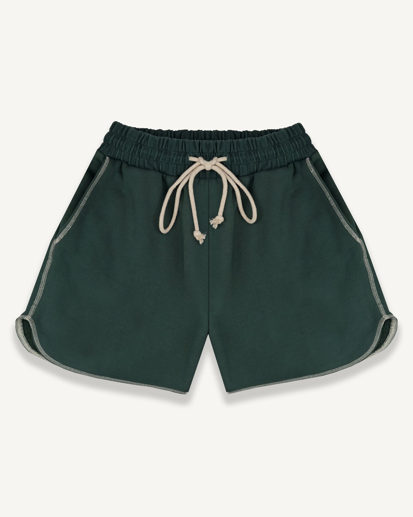 OVERLOCK RUNNING SHORTS - BOTTLE GREEN