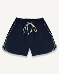 OVERLOCK RUNNING SHORTS - NAVY