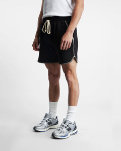 OVERLOCK RUNNING SHORTS - BLACK