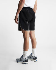 OVERLOCK RUNNING SHORTS - BLACK