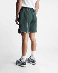 OVERLOCK RUNNING SHORTS - BOTTLE GREEN