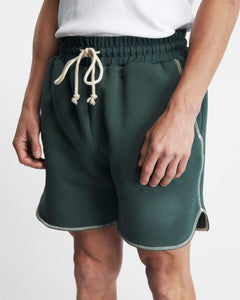 OVERLOCK RUNNING SHORTS - BOTTLE GREEN