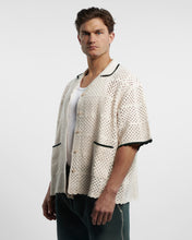Load image into Gallery viewer, KNITTED CROCHET SHIRT - OYSTER
