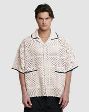 Load image into Gallery viewer, KNITTED CROCHET SHIRT - OYSTER
