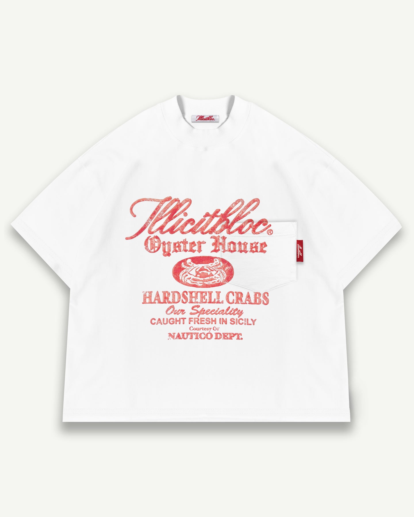 OYSTER HOUSE POCKET T-SHIRT - WHITE