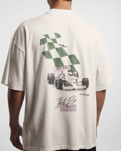 RACING CAR T-SHIRT - OYSTER