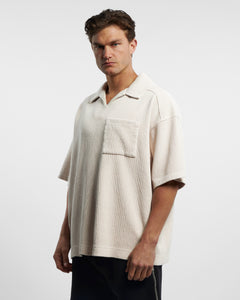 SHORT SLEEVE DRILL TOP - OYSTER