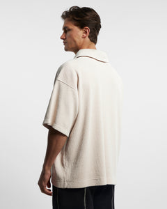 SHORT SLEEVE DRILL TOP - OYSTER