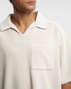 SHORT SLEEVE DRILL TOP - OYSTER