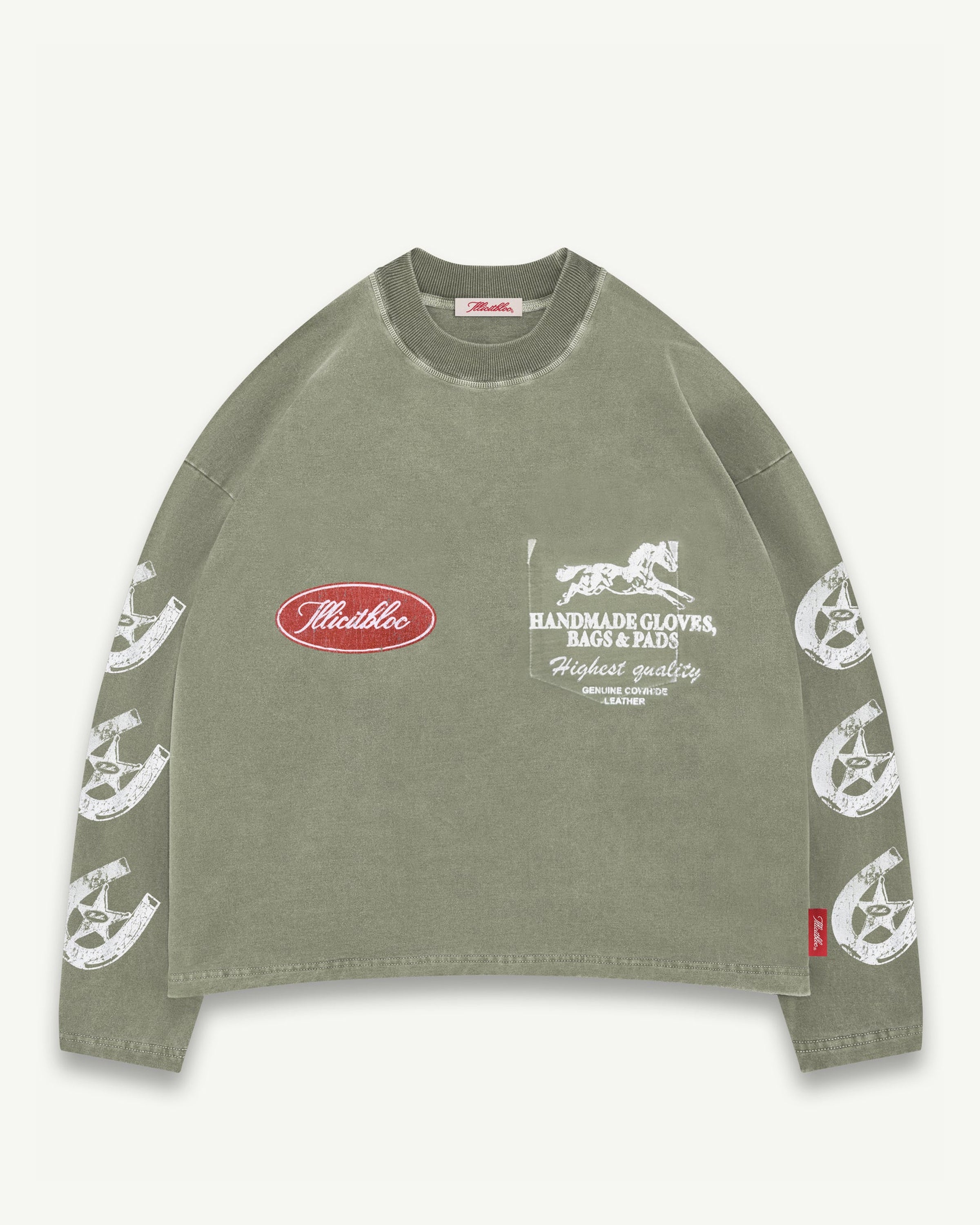 PADS CLOUDWEAVE™ FADED POCKET LONG SLEEVE T-SHIRT - MOSS GRAY