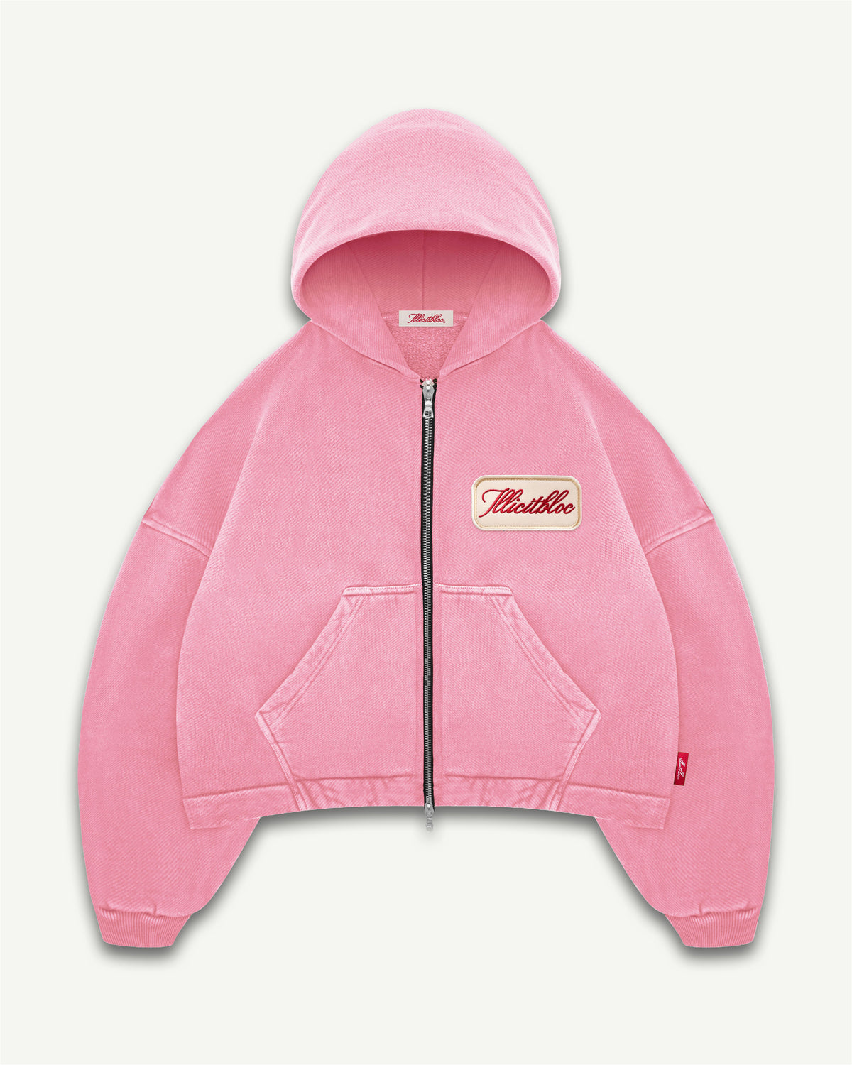 PATCHWORK TITANWEAVE™ ZIP HOODIE - WASHED PINK