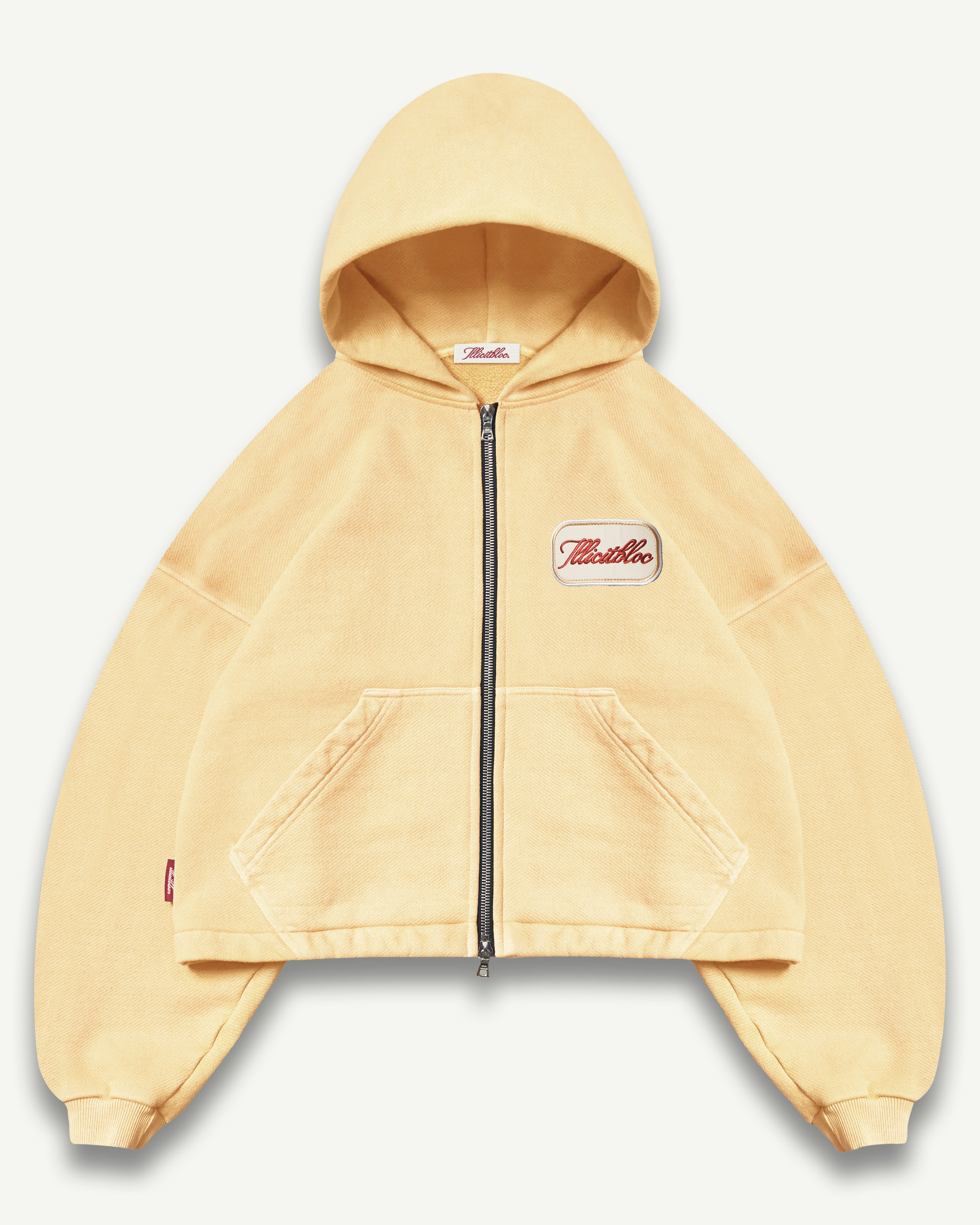 Patchwork Zip Hoodie - Mimosa
