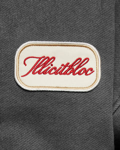 PATCHWORK ZIP HOODIE - WASHED BLACK