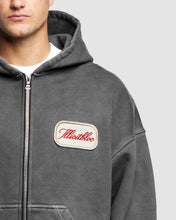 Load image into Gallery viewer, PATCHWORK ZIP HOODIE - WASHED BLACK

