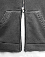 Load image into Gallery viewer, PATCHWORK ZIP HOODIE - WASHED BLACK
