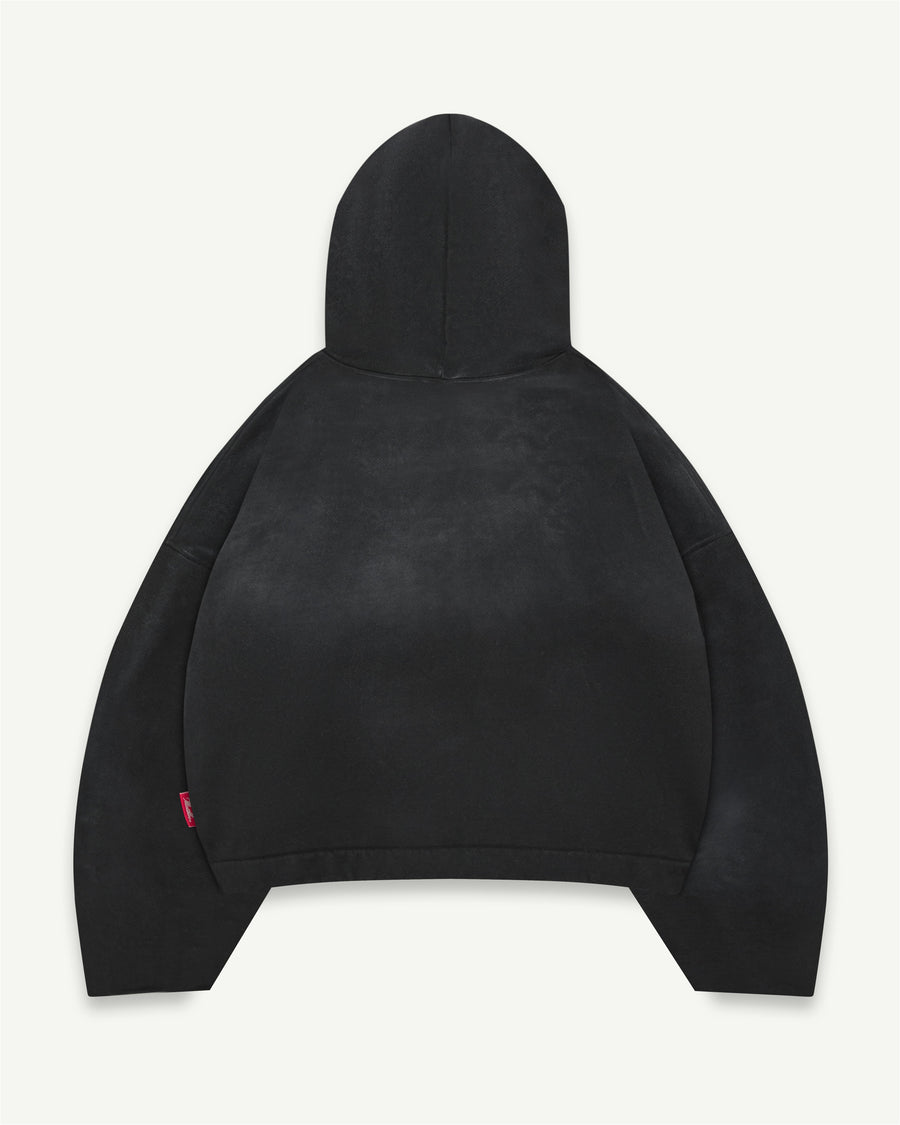 LEGACY PATCHWORK TITANWEAVE™ ZIP HOODIE - SUN FADED BLACK