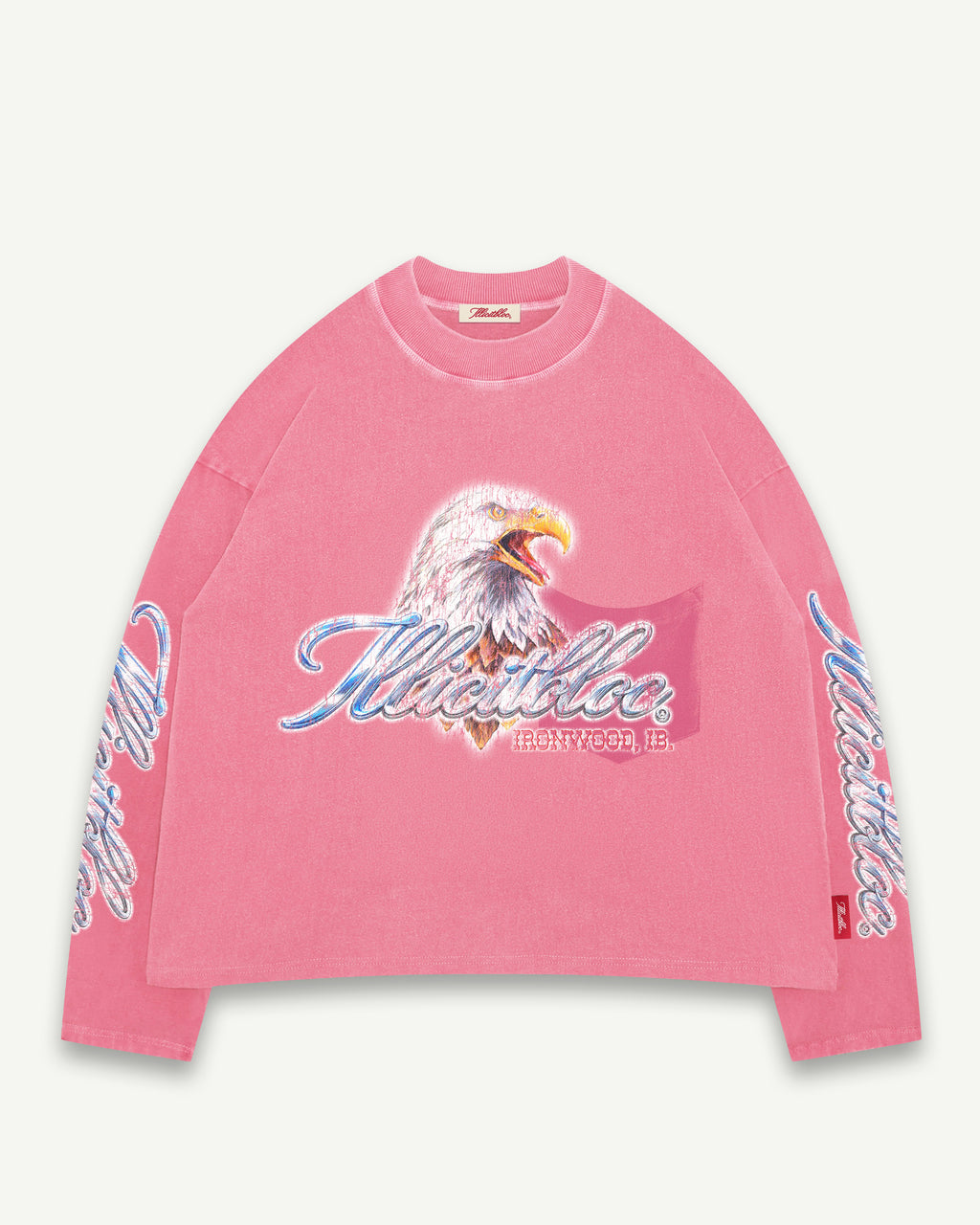 CHROME FEATHERKNIT™ LONG SLEEVE T-SHIRT - WASHED PINK