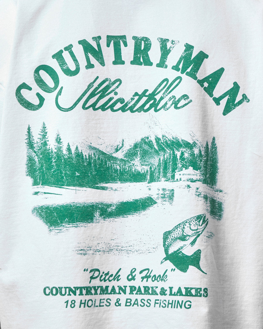 PITCH & HOOK POCKET T-SHIRT - WHITE