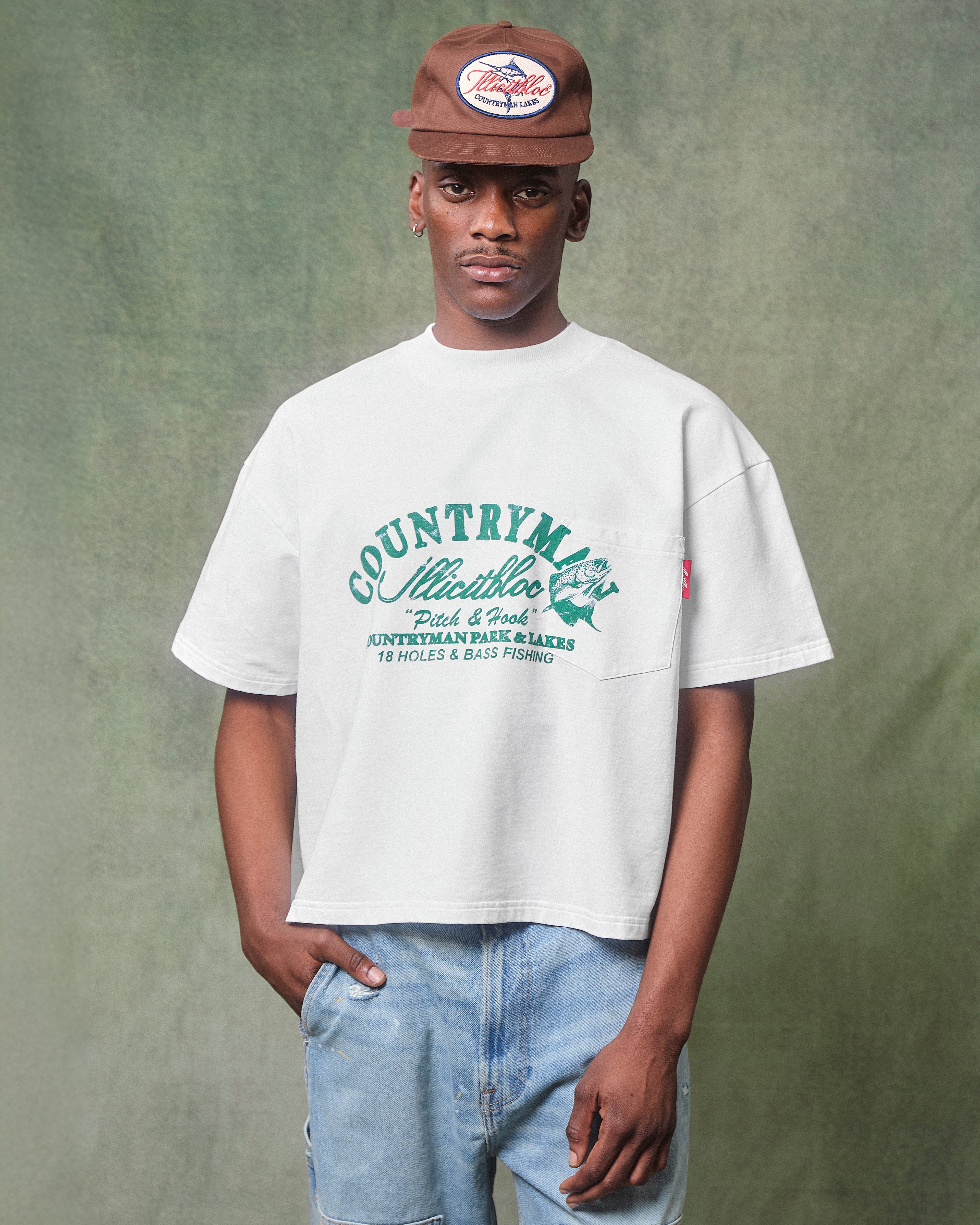 PITCH & HOOK CLOUDWEAVE™ POCKET T-SHIRT - WHITE