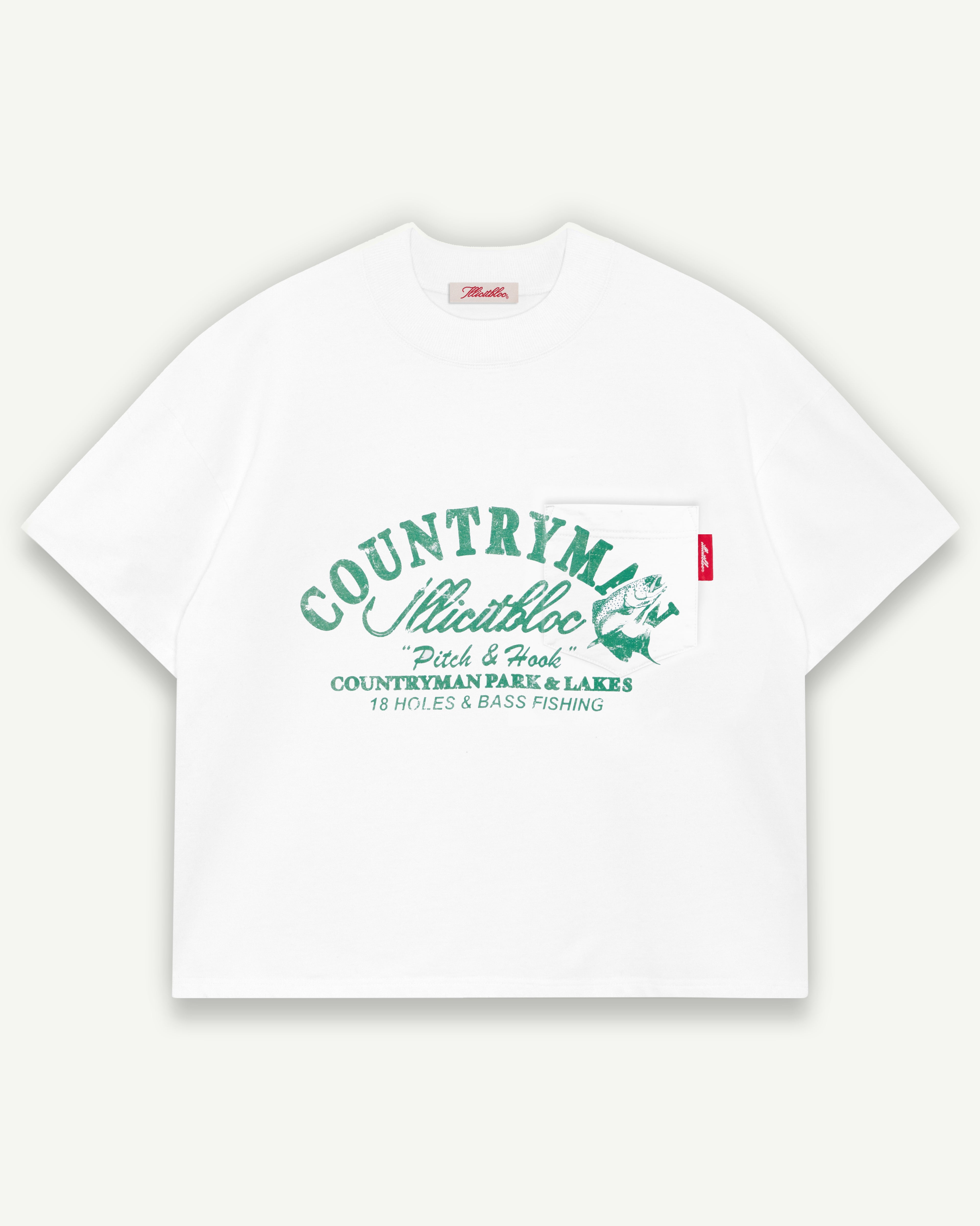 PITCH & HOOK CLOUDWEAVE™ POCKET T-SHIRT - WHITE