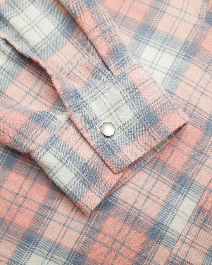 PLAID PULLOVER SHIRT - DUSTY RED
