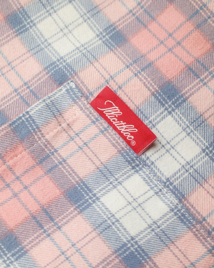 PLAID PULLOVER SHIRT - DUSTY RED