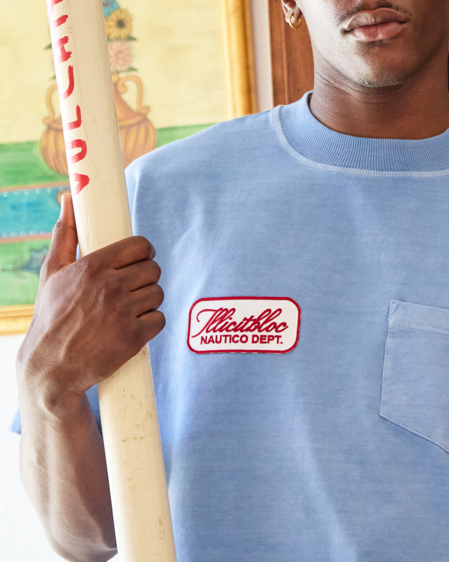 DEPT. POCKET T-SHIRT - POWDER BLUE