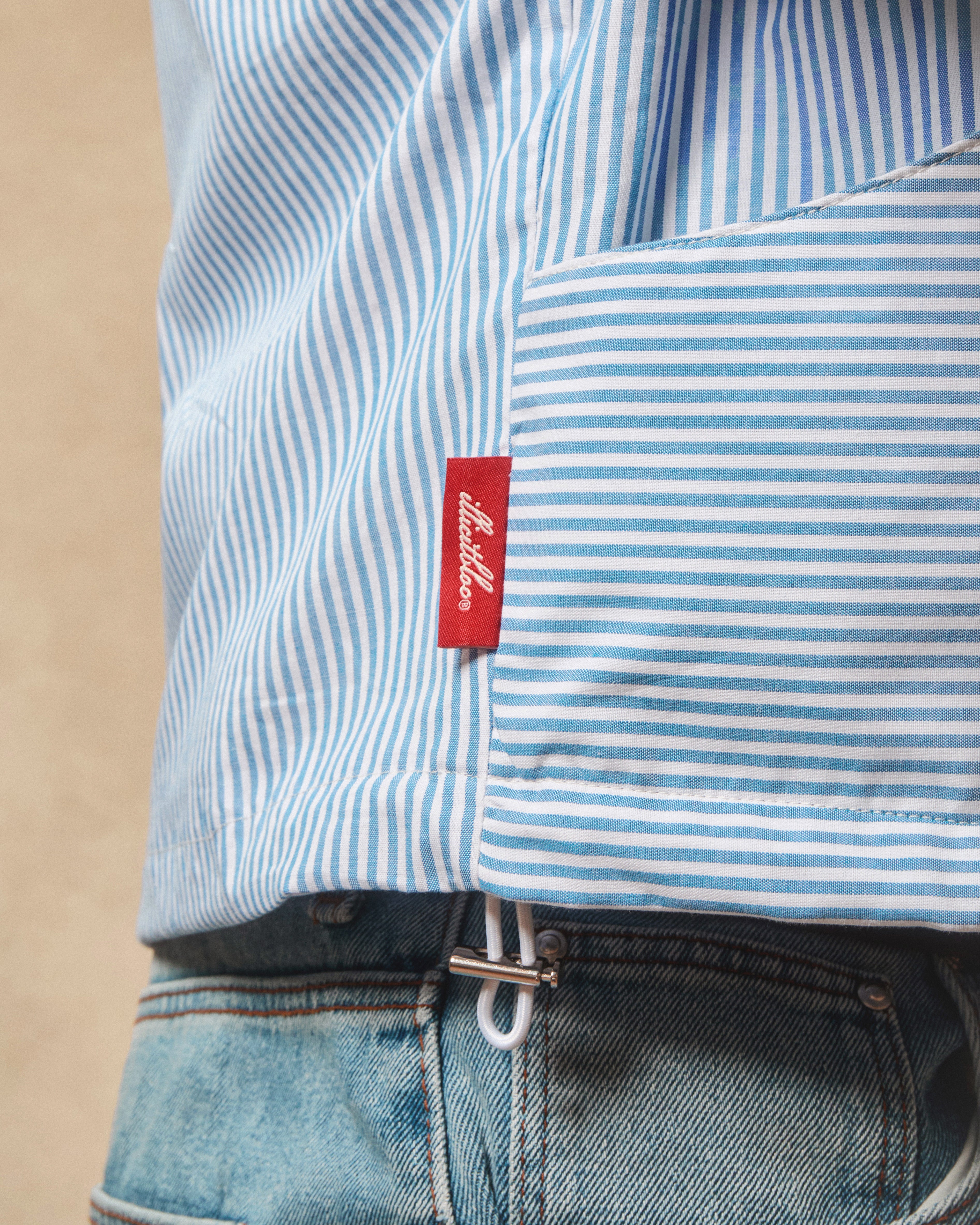 Poplin Dept. Track Jacket - Blue/white