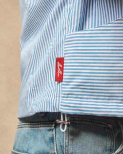 POPLIN DEPT. TRACK JACKET - BLUE/WHITE