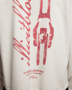 POSTER LONG SLEEVE T-SHIRT - OYSTER