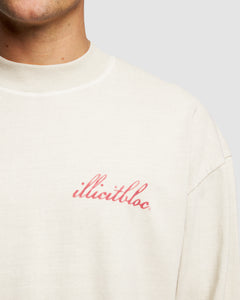 POSTER LONG SLEEVE T-SHIRT - OYSTER