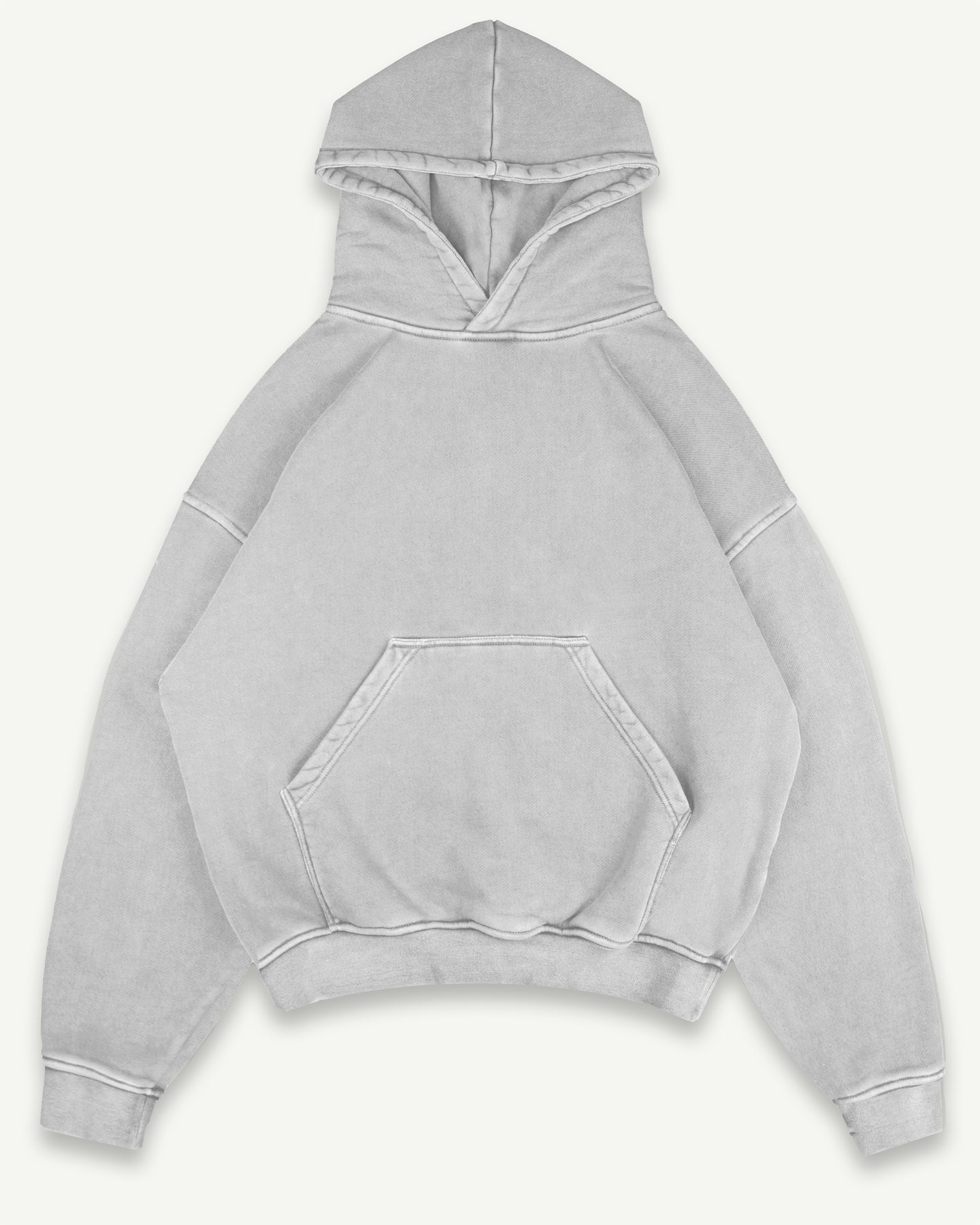 BLANK HOODIE - POWDER GREY