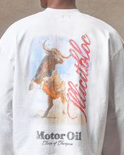 Load image into Gallery viewer, BULL MASCOT LONG SLEEVE T-SHIRT - WHITE
