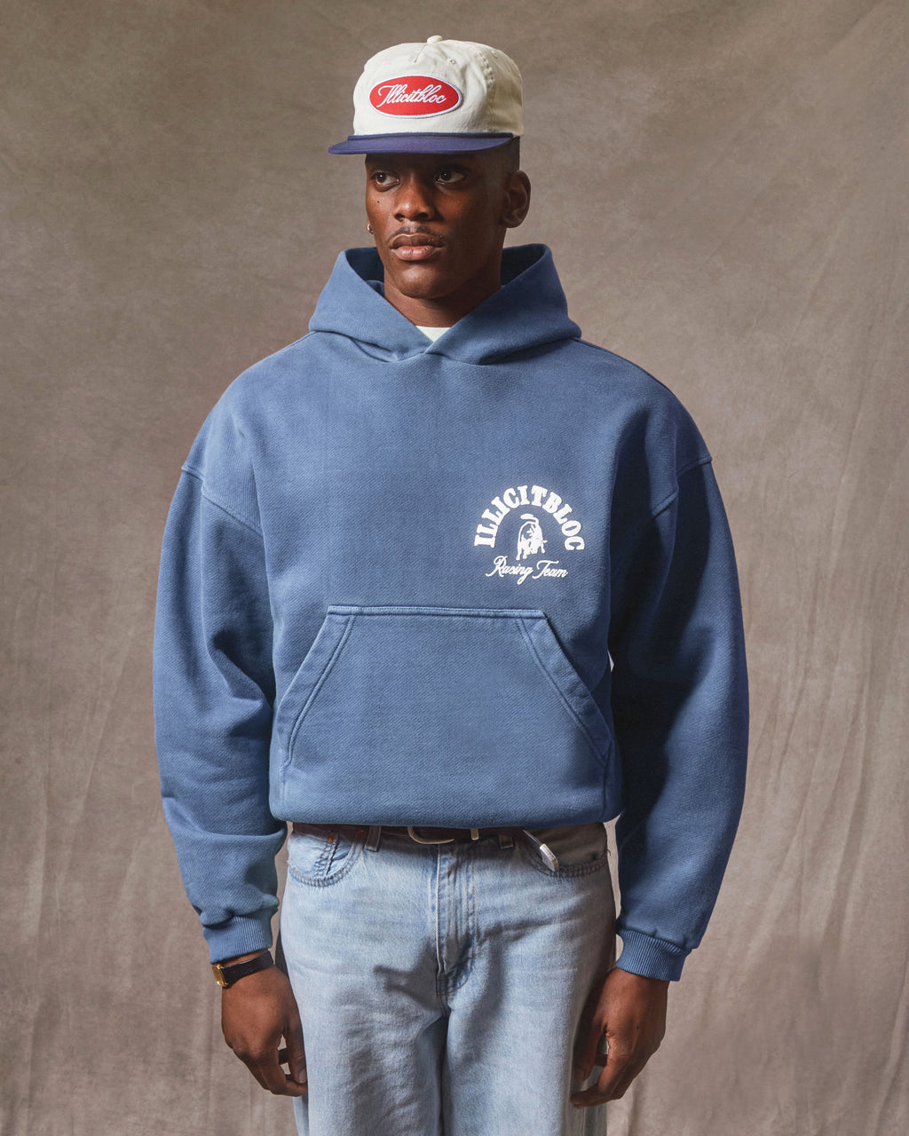 RACING TEAM HOODIE - WASHED NAVY