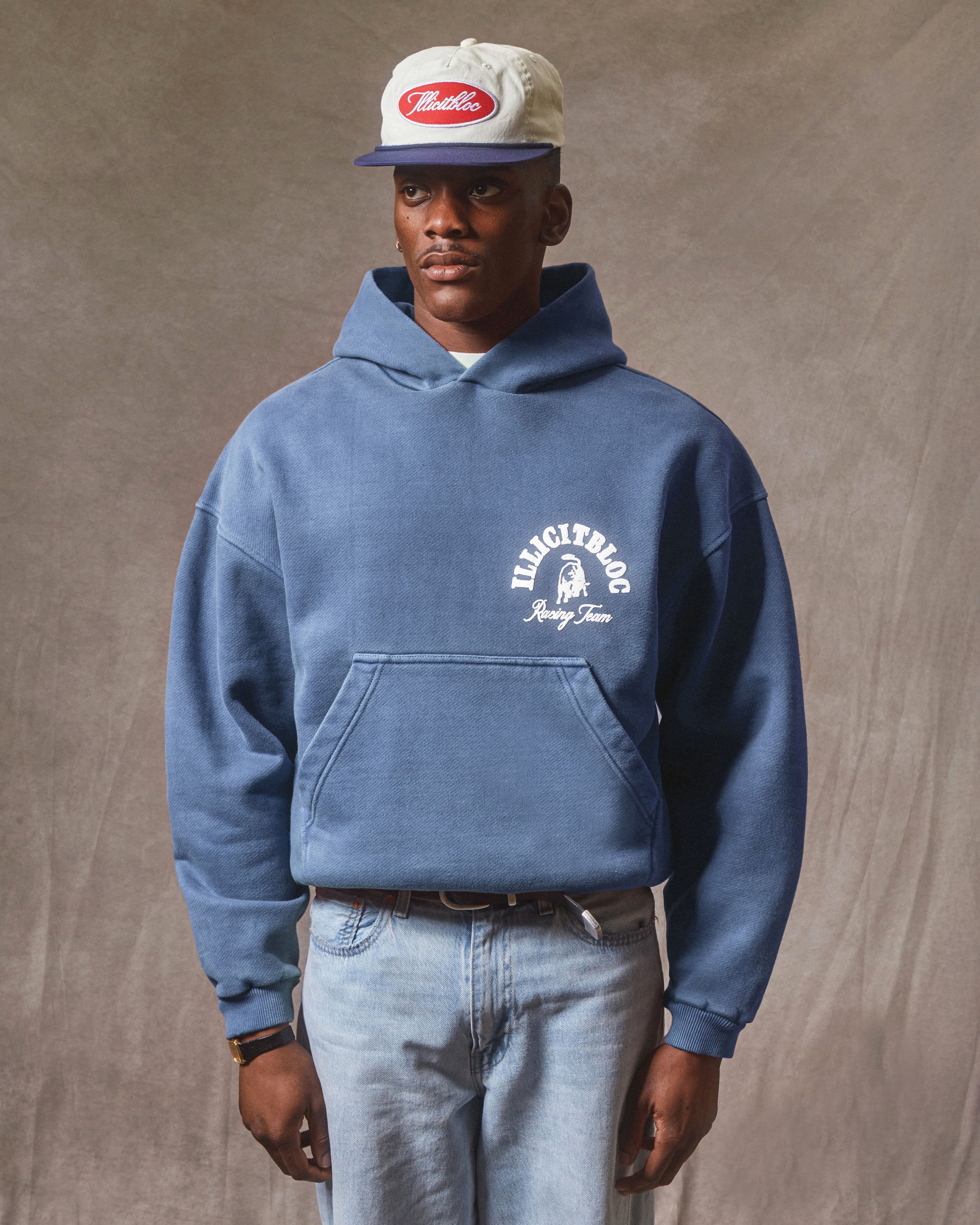 RACING TEAM HOODIE - WASHED NAVY