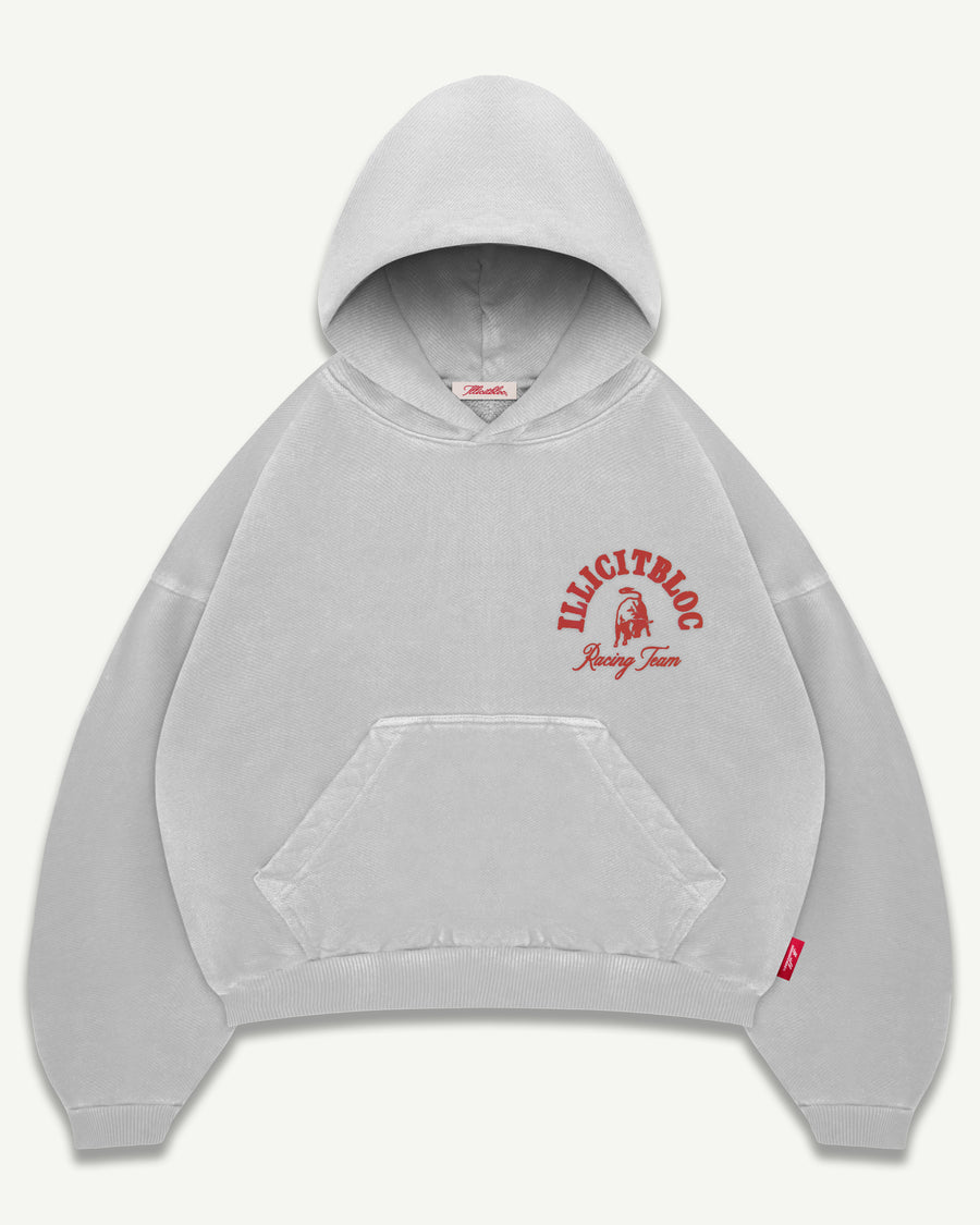 RACING TEAM HOODIE - POWDER GREY